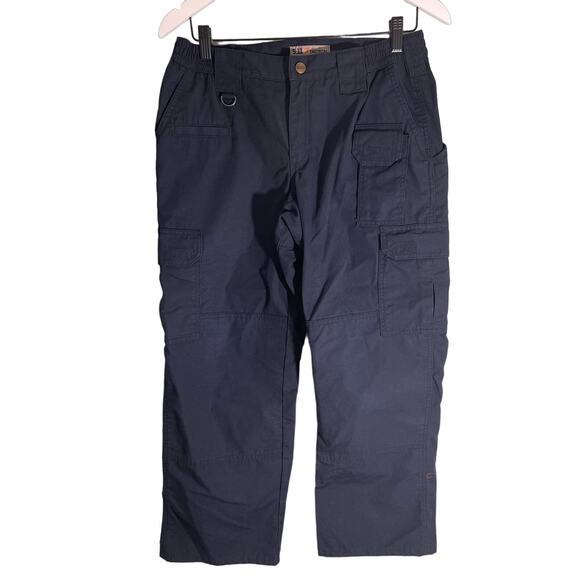 5.11 Tactical Ripstop Utility Double Knee Outdoor Navy Cargo Pants Women's Sz 8 - Picture 1 of 9